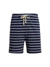 Polo Ralph Lauren Cotton Club Bar Stripe Textured Pull On Short In Black