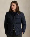 Polo Ralph Lauren Beaton Quilted Water-repellant Snap-front Jacket In Blue