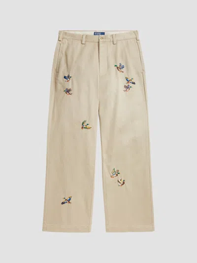 Polo Ralph Lauren The Embroidered Big Chino In Washed Classic Khaki In Neutral