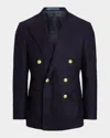 Polo Ralph Lauren Men's The Iconic Doeskin Double-breasted Blazer In Blue