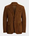 Polo Ralph Lauren Men's The Rl67 Suede Two-button Sport Jacket In Brown
