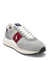Polo Ralph Lauren Men's Train 89 Suede-paneled Sneaker In Grey Multi