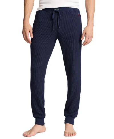 Polo Ralph Lauren Men's Premium Thermal Jogger Pajama Pants In Cruise Navy,rl2000 Red Polo Player