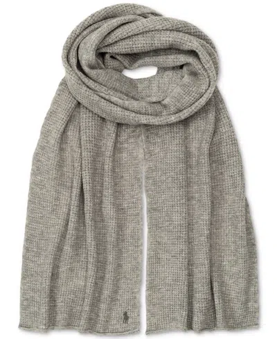 Polo Ralph Lauren Men's Thermal Travel Scarf In Fawn Grey