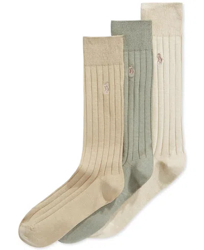 Polo Ralph Lauren Men's Three-pack Crew Socks In Khaki,olive,tan