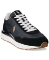 Polo Ralph Lauren Train 89 Suede Paneled Sneaker In Black,multi