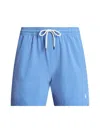 Polo Ralph Lauren Mens Liberty Blue Logo-embroidered Stretch Recycled-polyester Swim Shorts In New England Blue
