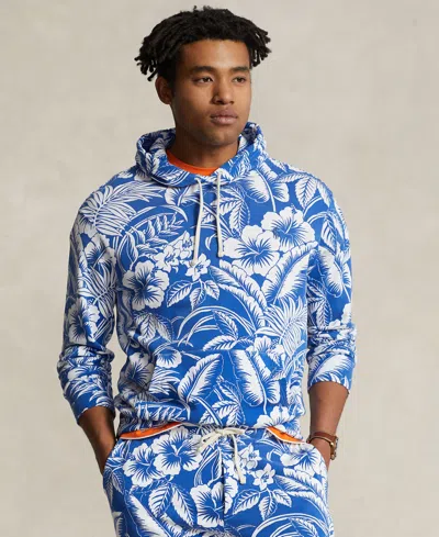 Polo Ralph Lauren Men's Tropical Floral Spa Terry Hoodie In Monotone Tropical