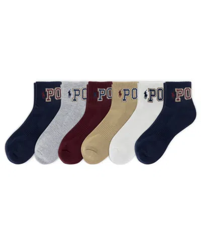 Polo Ralph Lauren Men's Varsity Logo 6-pack Socks In Multi