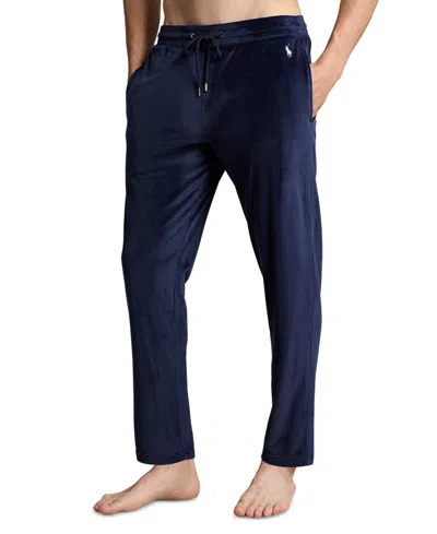Polo Ralph Lauren Plush Velour Pajama Pants In Blue