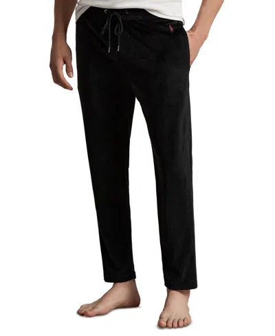 Polo Ralph Lauren Men's Velour Pajama Pants In Black
