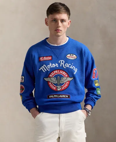 Polo Ralph Lauren Men's Vintage-fit Fleece Graphic Sweatshirt In Blue
