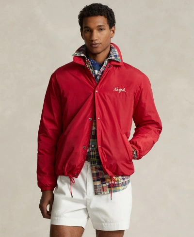 Polo Ralph Lauren Men's Water-repellent Coach Jacket In Rl  Red