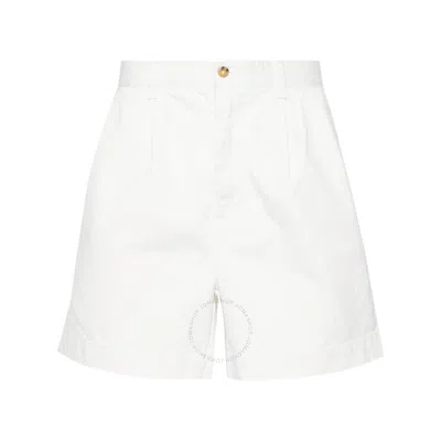 Polo Ralph Lauren Logo-patch Twill Shorts In White