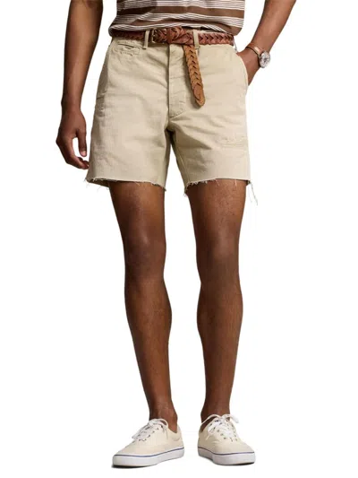 Polo Ralph Lauren Men's Willard Twill Cut-off Flat-front Shorts In Haywell
