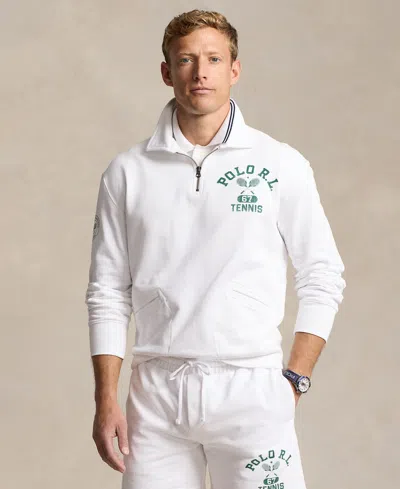 Polo Ralph Lauren Men's Wimbledon 2024 Fleece Sweatshirt In Ceramic White