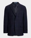 Polo Ralph Lauren Men's Windowpane Wool Tweed Two-button Sport Coat In Blue
