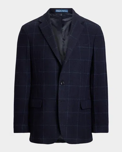 Polo Ralph Lauren Men's Windowpane Wool Tweed Two-button Sport Coat In Blue