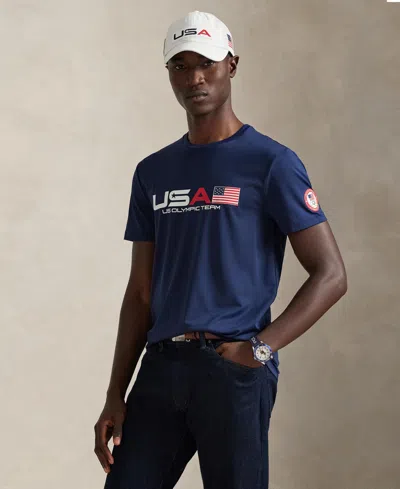Polo Ralph Lauren Team Usa Stretch Jersey T-shirt In Blue