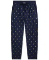 Polo Ralph Lauren Signature Pony Pajama Pant In Cruise Navy,yellow Storm Aopp