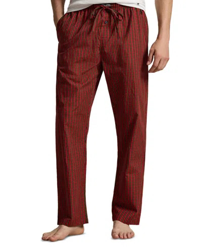 Polo Ralph Lauren Men's Woven Pajama Pants In Burgundy