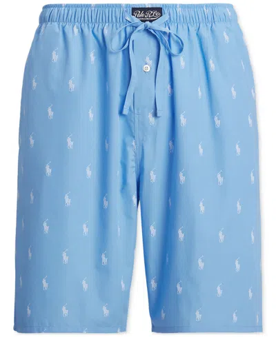 Polo Ralph Lauren Men's Woven Sleep Shorts In Chatham Blue,white Aopp