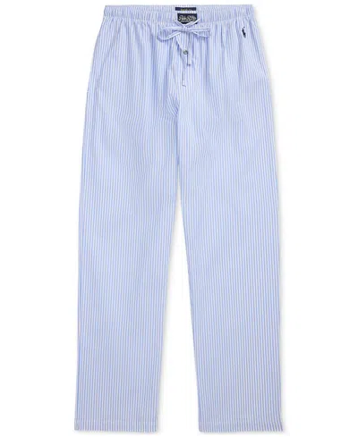 Polo Ralph Lauren Men's Woven Striped Pajama Pants In Blue Flower Tick Stripe,cruise Navy Pp
