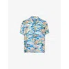 Polo Ralph Lauren Short Sleeve Tropical Print Lightweight Shirt In 6704 Polo Surf Scenic