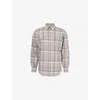 Polo Ralph Lauren Mens 6815 Khaki Green Multi Check-pattern Custom-fit Cotton Shirt In Brown