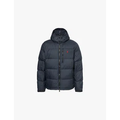 Polo Ralph Lauren Mens Polo Black Annual Core Hooded Regular-fit Recycled-polyester-down Jacket Xl