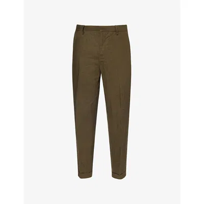 Polo Ralph Lauren Mens Armadillo Tapered Ankle-length Linen Suit Trousers