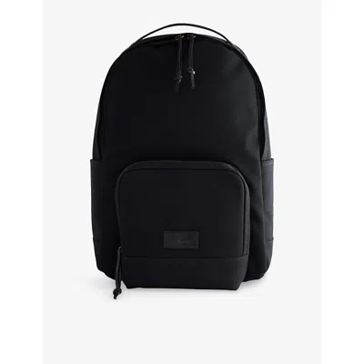 Polo Ralph Lauren Mens Leather-trim Canvas Backpack Black/black
