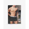 Polo Ralph Lauren Mens  Classic Branded-waistband Pack Of Three Stretch-cotton Boxer Trunks In Blk/armdlo/clsc Khki Aop