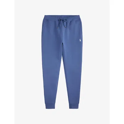 Polo Ralph Lauren Mens Blue Brand-embroidered Tapered-leg Cotton-blend Jogging Bottoms