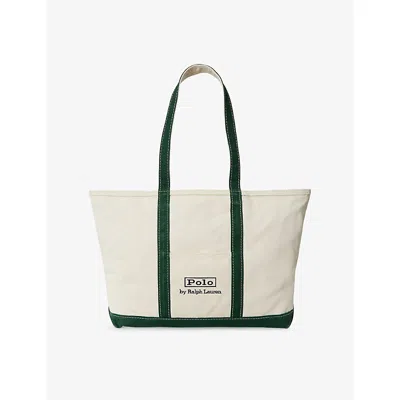 Polo Ralph Lauren Mens Cream Mu Brand-embroidered Medium Cotton-canvas Tote Bag