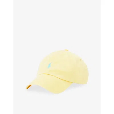 Polo Ralph Lauren Mens Brand-embroidered Cotton-twill Cap Corn Yellow
