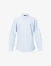 Polo Ralph Lauren Mens Bsr Blue Embroidered Logo Slim Fit Single Cuff Shirt