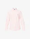 Polo Ralph Lauren Mens Carmel Pink Long-sleeved Button-down Slim-fit Cotton Oxford Shirt