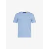 Polo Ralph Lauren Mens Channel Blue Logo-embroidered Slim-fit Pima-cotton T-shirt