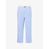 Polo Ralph Lauren Mens Bluplaid Check-print Straight-leg Cotton-poplin Pyjama Bottoms In Multi