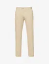 Polo Ralph Lauren Mens Classic Khaki Belted Tapered Stretch Slim-fit Stretch-cotton Chino Trousers In Neutral