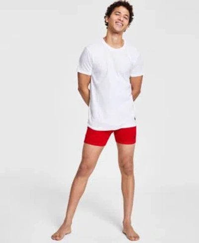 Polo Ralph Lauren Mens Classic Undershirt 3 Pack Classic Cotton Boxer Briefs 3 Pack In White