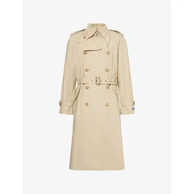 Polo Ralph Lauren Mens Coastal Beige Double-breasted Cotton Trench Coat