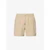 Polo Ralph Lauren Beige Solid Color Mid-trunk Swim Trunks In Coastal Beige