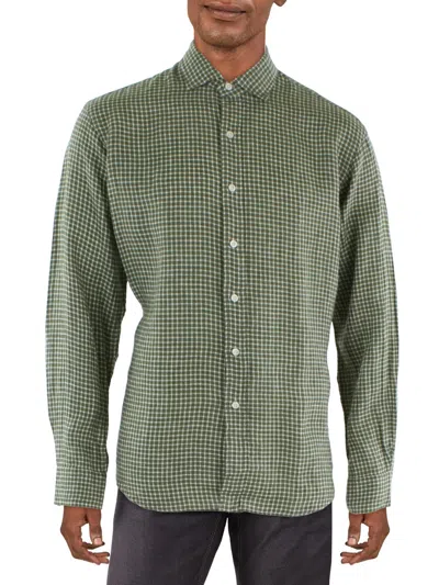 Polo Ralph Lauren Mens Collared Striped Button-down Shirt In Green