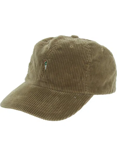 Polo Ralph Lauren Mens Corduroy Adjustable Ball Cap In Gray