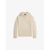 Polo Ralph Lauren Mens Cream Logo-embroidered Waffle-knit Wool And Cotton-blend Hoodie In Neutral