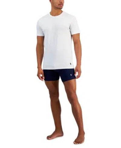Polo Ralph Lauren Mens Crewneck Undershirts Classic Fit Boxer Briefs In White