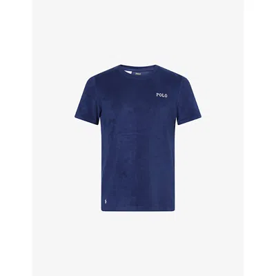 Polo Ralph Lauren Mens Drawstring Regular-fit Linen Shorts Cruise Navy Terry