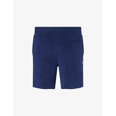 Polo Ralph Lauren Mens Terry Two-slip-pockets Cotton-blend Shorts Cruise Navy Terry Xl
